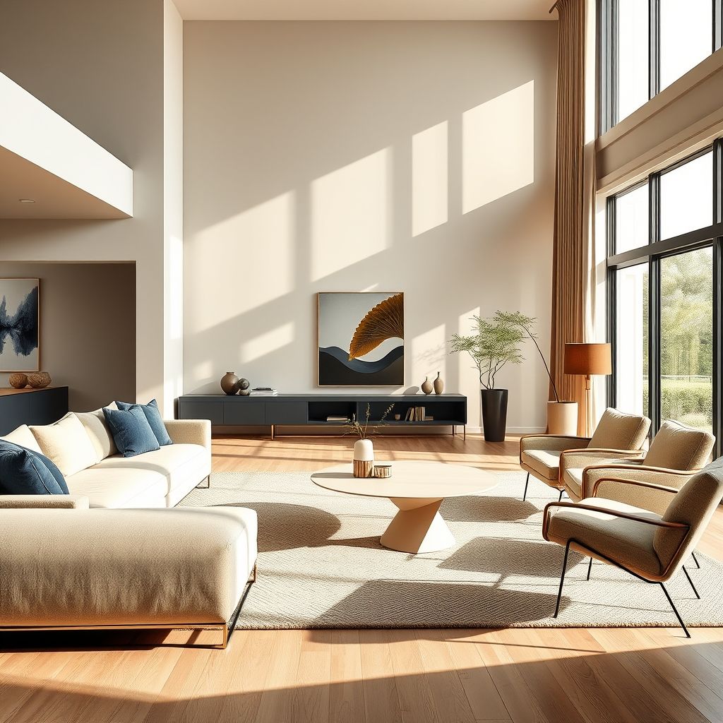 Mobilier design moderne dans un intérieur élégant